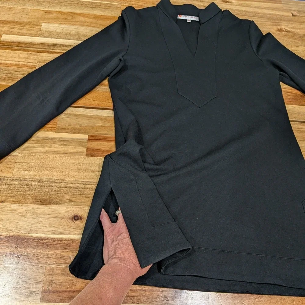 Jude Connally Tunic Top Small Black Chris Top Jude‎ Cloth Stretchy USA